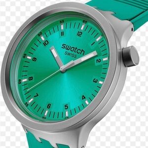 Swatch Turquoise and Silver AQUA SHIMMER men’s Watch